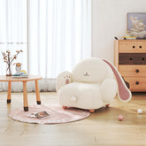 Little Bunny kids sofa stool with soft teddy fleece cover, perfect for children's rooms main product image